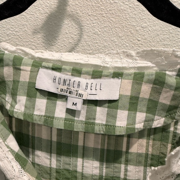 Hunter Bell Green and White Checkered Blouse - Picture 2 of 2